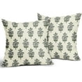thumbnail image 2 of Sage Green Grey Gray Floral Pillow Covers 20x20 Set of 2 Spring Summer Flower Leaves Print Decorative Throw Pillow Cases Outdoor Farmhouse Decoration for Sofa Couch Bed, 2 of 6
