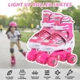 thumbnail image 2 of Zapatos de ska de rodillos Patines de ruedas iluminados para niños Perfectos para niñas de 5 a 8 años Patines de ruedas ideales para niños de 6 a 12 años Patines de ruedas de tamaño ajustable par, 2 of 8