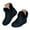 Black, variant on XIMIN Women Slip On Ankle Booties Fuzzy Boots Furry Faux Fur Lining Flat Short Snow Boots Fashion Winter Warm Comfy Suede Casual Shoes