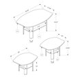 thumbnail image 2 of Monarch Specialties Table Set, 3pcs Set, Coffee, End, Side, Accent, Living Room, Laminate, Black, Grey, Transitional, 2 of 4