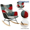 thumbnail image 5 of Fabric Upholstered Nursery Rocking Accent Chairs with High Backrest, Glider Rocker, Muliti-Color, 5 of 7