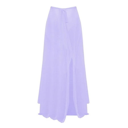 RYKJLWY Long Skirt Fashion Women Swimsuit Cover Up Mesh Bikini Swimwear Beach Cover Ups Wrap Skirt Plus Size Maxi Skirt (Purple Xxl)