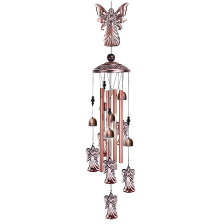 

Vintage Wrought Iron Angel Multi Tubes Wind Chimes for Outside Decoration Tuned Elegant Chimes Decor Soothing Melodic