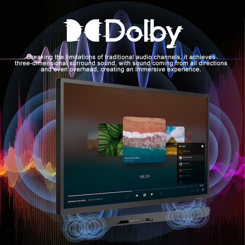 Fantasyview 65 Inch Outdoor TV, 4K UHD, 1000-Nit High Brightness, IP65 Weatherproof Smart TV, HDR10, Dolby Compatible Audio gallery view