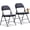 Black, variant on Vinyl Folding Chairs, Padded Vinyl Cushion Chairs with Durable Metal Frame, Indoor Outdoor Stackable Foldable Guest Chairs for Office Wedding Kitchen Dining, 300lb Capacity