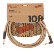 Genuine Fender® 10' Angled Festival Instrument Cable, Pure Hemp, Natural