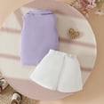 thumbnail image 5 of Hinvhai Toddler Girls Fall Outfits Ribbed Knit Sleeveless Sweater Tops Pleated Mini Skirt Sets Cute Girls Winter Clothes Purple 18-24 Month, 5 of 9