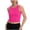 Hot Pink, variant on Girls Sports Built in Bra Racerback Crop Tank Top High Neck Sleeveless Athletic Workout Dance Top for Teen Red 5-6 Years