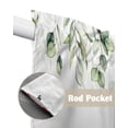 thumbnail image 6 of Swag Curtains, Spring Red Flowers Rose Floral Green Eucalyptus Rod Pocket Kitchen Curtains Valances Tier Curtains Swag Valance Curtains for Bedroom Living Room 36" x 36", 2 Panels, 6 of 6