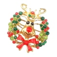 thumbnail image 1 of Broche de Navidad para hombres y mujeres - Lindo broche de solapa con de de cristal Adornos navideños de joyería Yinane  Broche de navidad, 1 of 7