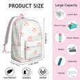 thumbnail image 4 of Floral Pig Backpack – Artistic Cartoon Farm Animal Pattern Bookbag with Cute Watercolor Print for School, 4 of 5