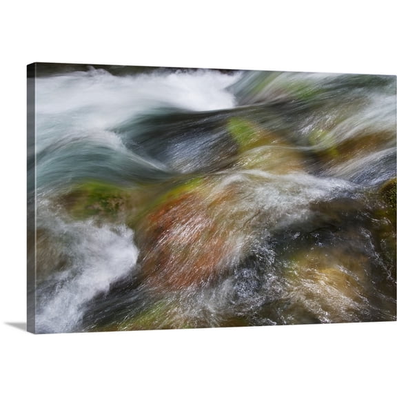 Great BIG Canvas | "Hawaii, Maui, Iao Valley, A close up of colorful river rocks" Canvas Wall Art - 36x24