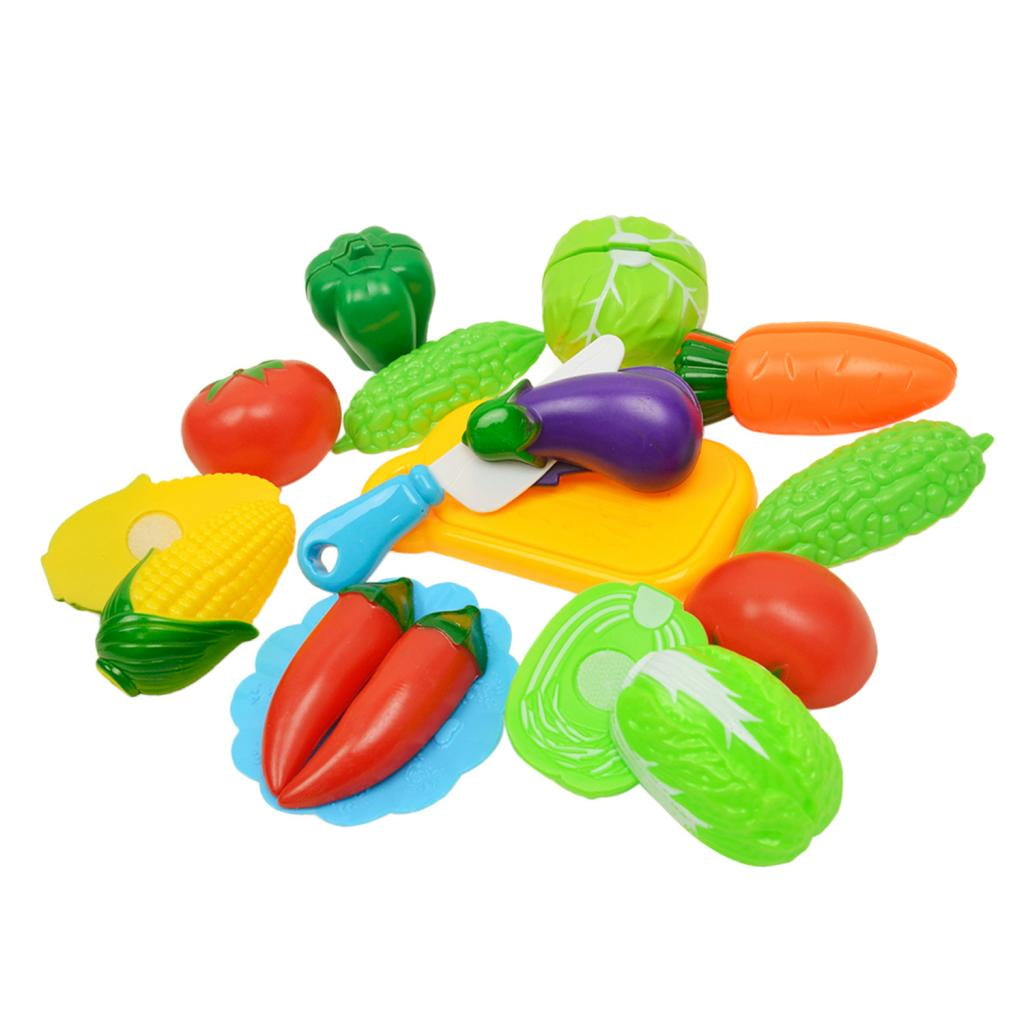 13pcs Kids Toy Pretend Role Sets Play Kitchen Fruits Food Cutting Children Gifts 