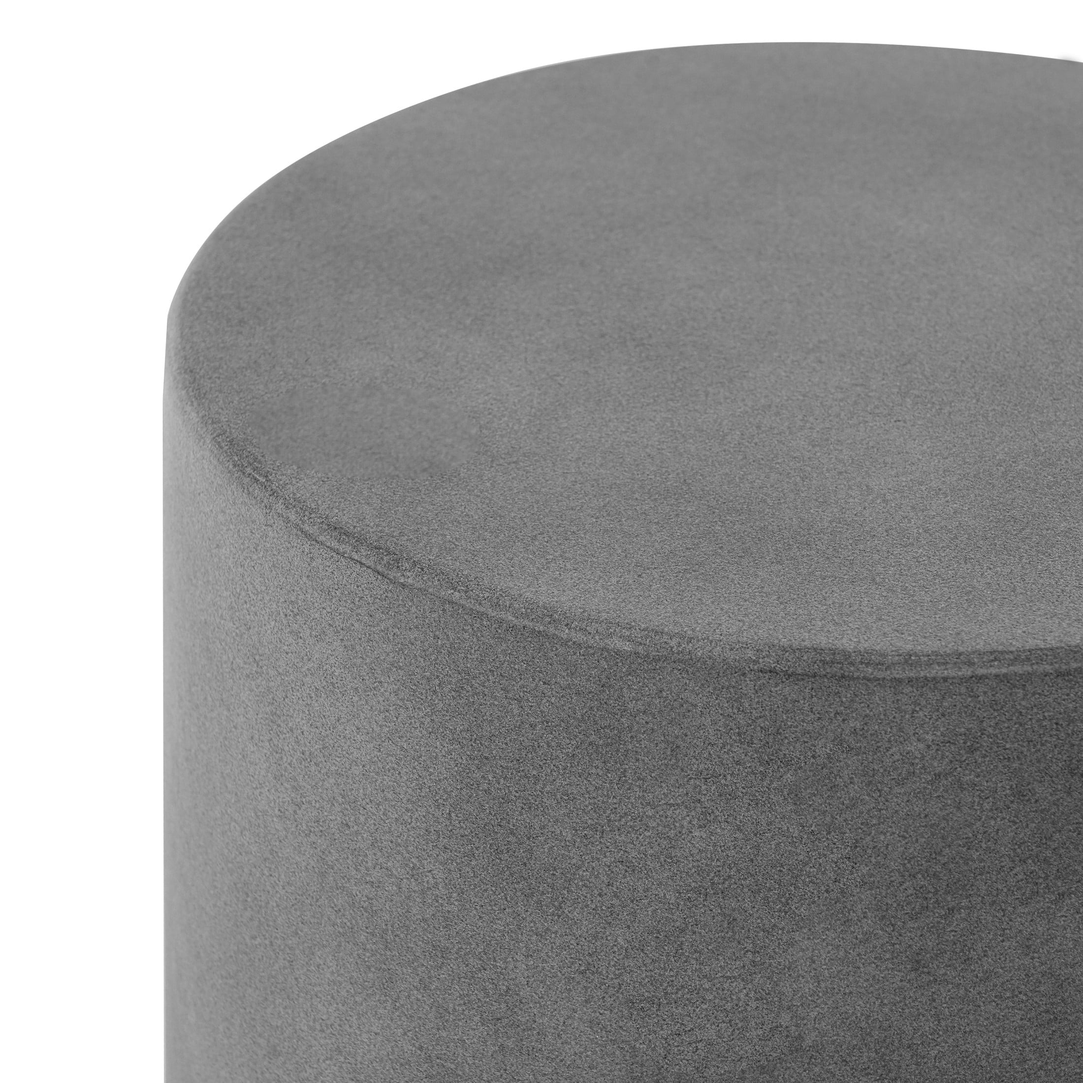 Christopher Knight Home 15.75" Outdoor Lightweight Concrete Round Accent Table, Charcoal Black