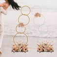 thumbnail image 4 of 4 Tier Gold Wedding Round Hoop Backdrop-Stand,Aisle Decor, Table Centerpiece,Stage Display Photography Background, 4 of 10