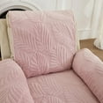 thumbnail image 6 of Yumcute Palm Leaves Velvet Plush Quilted Recliner Chair Cover Anti-Slip Super Soft Furniture Protector with Elastic Straps for Kids, Dogs, Pets Pink  24in, 6 of 9