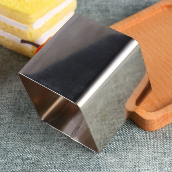 KAKOWELY Square Mousse Ring Mold 6.00X6.00X5.00CM for Baking and Pastry Making