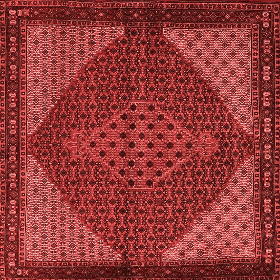 Ahgly Company Indoor Square Persian Red Traditional Area Rugs, 4' Square