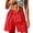 Red Womens Shorts, variant on Womens Plus Size Shorts M-5XL Running Gym Drawstring Elastic Mid Waisted Straight Leg Quick-Dry Short with Pockets