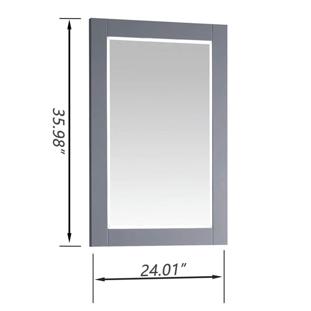 Kepooman F&R 24" X 35" Bathroom Vanity Mirror for Home, Solid Wood Framed Mirrors for Wall, Gray Kepooman F&R 24" X 35" Bathroom Vanity Mirror for Home, Solid Wood Framed Mirrors for Wall, Gray