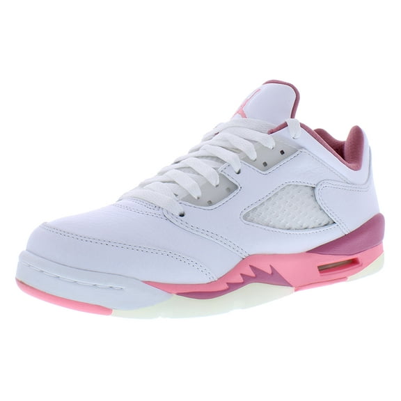 Nike Air Jordan 5 Retro Low GS Boys Shoes Size 3.5, Color: White/Coral Chalk/Desert Berry