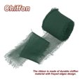 thumbnail image 3 of Uxcell 1.5" x 5 Yard Fringe Chiffon Silk Ribbon 3 Rolls Handmade Frayed Ribbon, Dark Green, 3 of 6