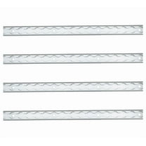4 Pack Heavy Duty Aluminum 1ft L-Track Trailer Tie Down Rail for Enclosed, Utility Trailers, Cargo Vans, Truck Beds, Securing Motorcycles, ATVs, Dirt Bikes - 2,225 lbs BS - Silver