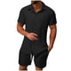 thumbnail image 2 of Ceisia Men's Loose Fit Casual 2-Piece Set Short Sleeve Button-Down Shirt with Elastic Waist Drawstring Shorts Gifts, 2 of 9