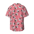 thumbnail image 2 of Wukai French Bulldog Face Men's Casual Short-Sleeve Button Down Shirt - Lightweight Summer Dress Shirt for Daily Wear-Small, 2 of 7