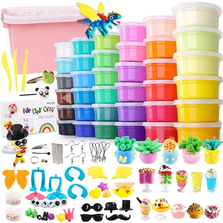 Air Dry Clay for Kids, 97-in-1 Clay Kit Set (36 Colors of Modeling Clay