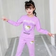 thumbnail image 4 of Traje largo de manga larga de algodón puro para primavera y otoño de Hello Kitty para niñas, traje deportivo de dos piezas a la moda para niños grandes, 4 of 5