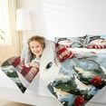 thumbnail image 4 of jejeloiu Christmas Snowmen Tree Queen Comforter Set,Happy Xmas Bedding Sets,Western Festival Bedding Comforter Set For Teens,Breathable Home Decor Reversible,3pcs, 4 of 8