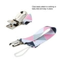 thumbnail image 3 of 4pcs Dummy Clip Girls,Silicone Dummy Clip Dummy Clip ,Baby Pacifier Clip Chain Printing Cotton Strap Soother Nipple Holder For Infant Child Set For Most Toys And Pacifiers [06], 3 of 8