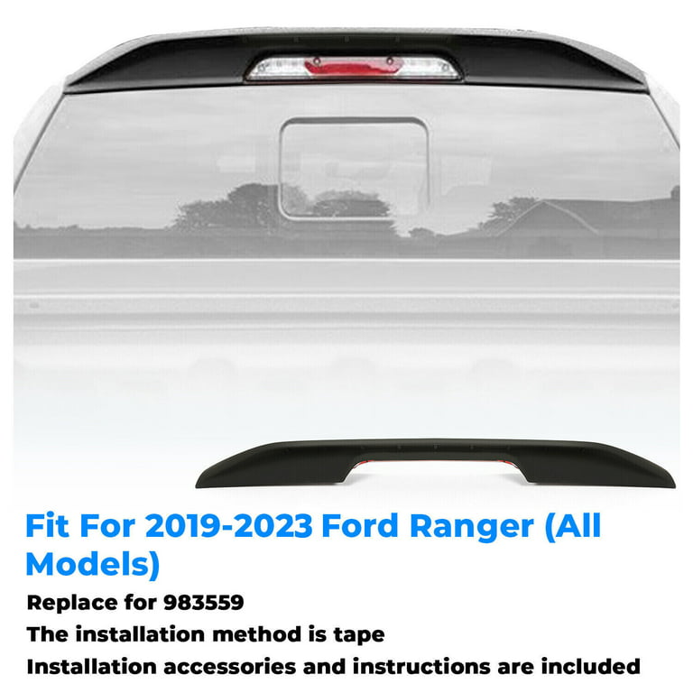 Universal Fit For Ford Edge 2015-2022 Black Rear Roof Spoiler Wing W/ LED  Light