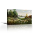 thumbnail image 1 of Spring Flowers and Vista - Contemporary Fine Art Giclee on Canvas Gallery Wrap - wall décor - Art painting - 36 x 24 Inch - Ready to Hang, 1 of 2