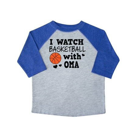 

Inktastic I Watch Basketball with Oma Gift Toddler Boy Girl T-Shirt