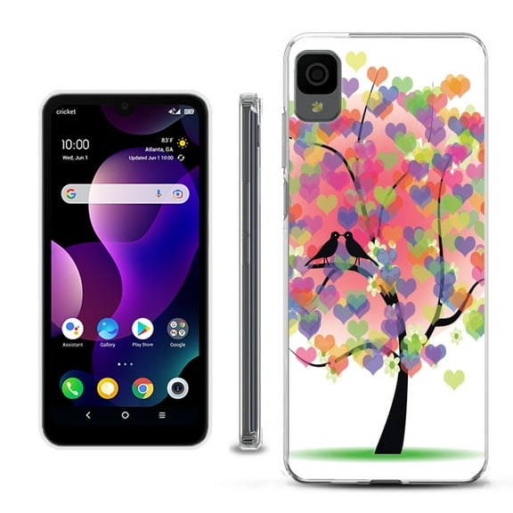 Slim-Fit Gel TPU Phone Case for TCL 30Z / 30 Z / 30 LE, by OneToughShield ® - Color Hearts Tree