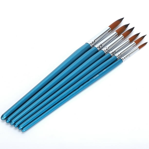Hot 6Pcs/Set Nylon Hair Round Paint Brush Hook Line Pen Artist Draw  Painting Craft