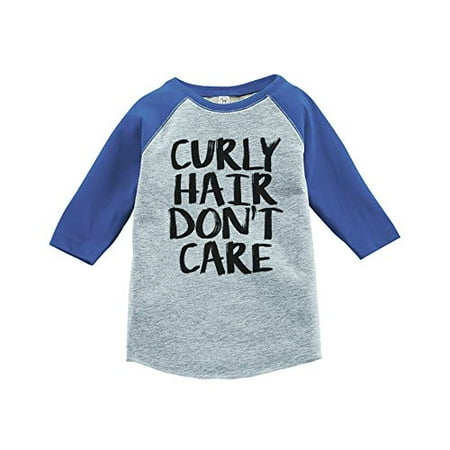 

7 ate 9 Apparel Funny Kids Curly Hair Shirt Blue