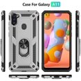 thumbnail image 2 of for Galaxy A11 Case,Samsung A11 Case,with HD Screen Protector,[Military Grade] Ring Car Mount Kickstand Hybrid Hard PC Soft TPU Shockproof Protective Case for Samsung Galaxy A11 (Silver), 2 of 14