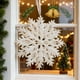 thumbnail image 5 of mfyjkho Adornos navideños de plástico con forma de copo de nieve dorado en polvo de doble cara para decoración navideña, 13 cm (5.11 pulgadas), 1 pieza, 5 of 6
