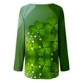 thumbnail image 4 of Baqcunre T Shirts for Women,Saint Patricks Day B Print Large Loose Round Neck Long Sleeve T Shirt Top,St. Patrick's Day Shirts for Women Womens Tops,Graphic Tees for Women S-XXL, 4 of 5
