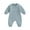 Blue, variant on Newborn Baby Boy Fall Winter Onesie 0 3 6 9 12 18Months Warm Fleece Long Sleeve Bubble Romper Jumpsuit Outfits