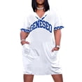 thumbnail image 1 of Geneseo-Vestido largo con bolsillo para mujer prenda curvada y holgada con letras universitarias, 1 of 6