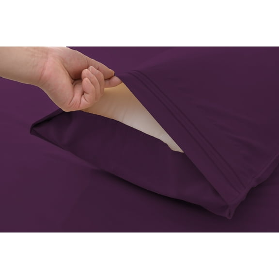 Okao Wholesale Bamboo Derived Rayon Pillowcase Set- Wrinkle Free - Wrinkle Free - Standard(King)-Purple