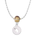 thumbnail image 1 of Delight Jewelry Silvertone Cat Head Silhouette Mia Monkey Charm Necklace, 1 of 4