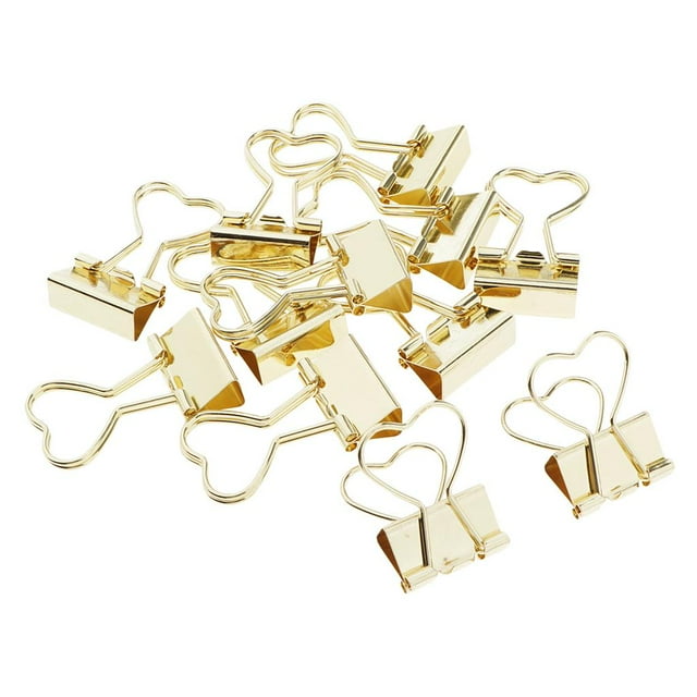 Metal Binder Clips, Medium Binder Clips, Pack of 12 Clips, Binder Clips 35x20mm,