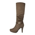 thumbnail image 2 of BURUDANI Women's Knee-High Stiletto Platform Pointed-Toe Boots, 2 of 8