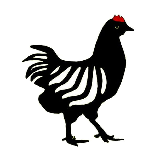 Estacas de metal con silueta de pollo para jardín, decoración de césped, adornos de metal Gallina