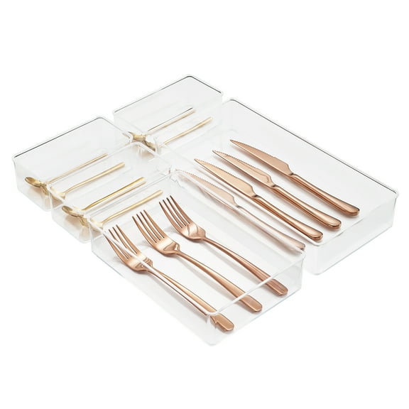 Sorbus organizer, Storage bin Drawer organizers for Kitchen, Kitchen Utensils, Bathroom, Office, Vanity, and more (5-Piece Set)